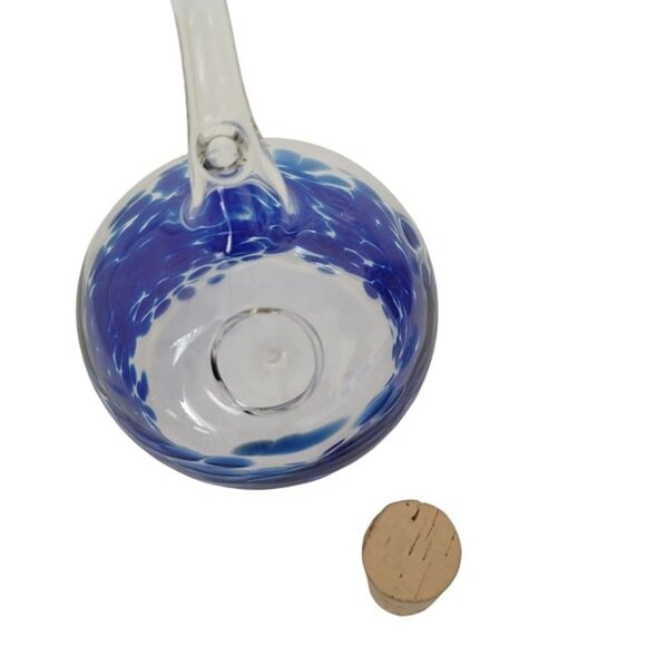 Venetian Glass Dip Fountain Pen with Colored Glass Inkwell Like New Blue - Picture 10 of 10